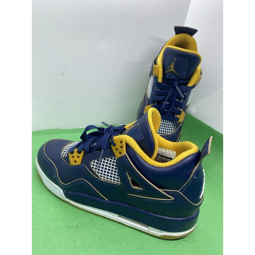 Nike Boys Air Jordan 4 408452-425 Blue Basketball Shoes Sneakers Size 5.5Y